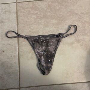 Victoria's Secret Gray Star Print Bikini Bottom